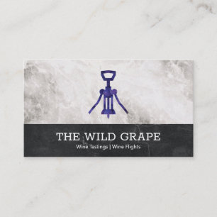 Wine Tastings Marble Wine Opener Business Card