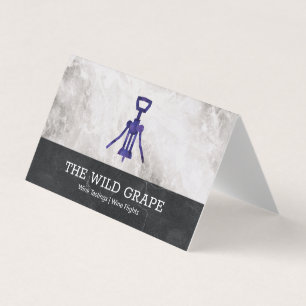 Wine Tastings Marble Wine Opener Business Card