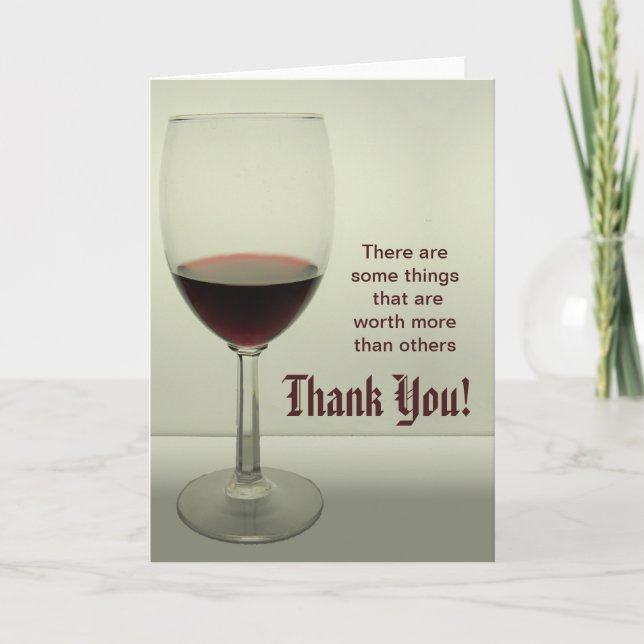 Wine Thank You Card (Front)