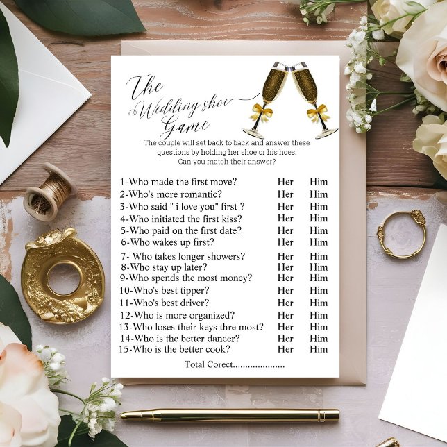 Wine The wedding shoe game bridal shower games  Postcard (Creator Uploaded)