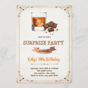 Wine theme adult birthday invitation