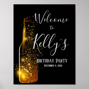 Wine theme, adult party, welcome sign