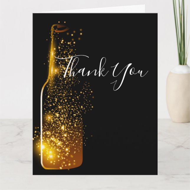 wine theme, thank you card (Front)