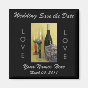 Wine Theme Wedding Magnet