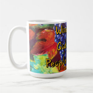 Wine themed coffee mug