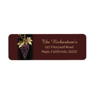 Wine Themed Return Address Label