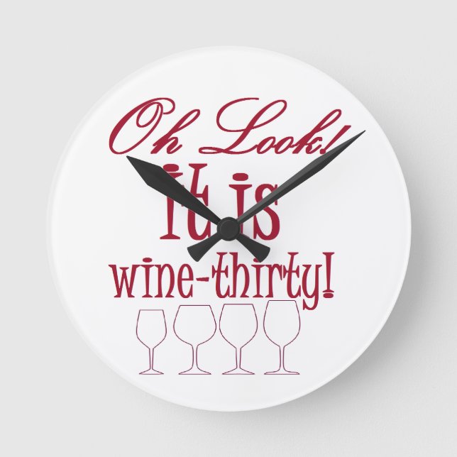 wine-thirty round clock (Front)