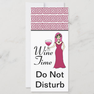 "Wine Time" Goddess Key Pattern Do Not Disturb