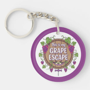 Wine Time Key Ring