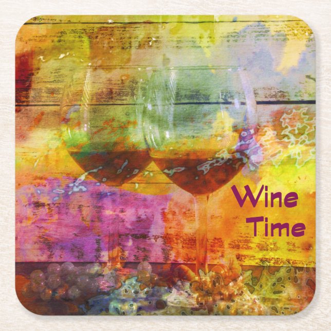 Wine Time Paper Coasters (Front)