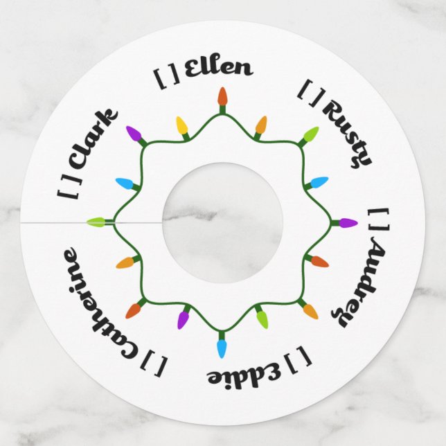 Wine Vacation... Glass Tag (Front)