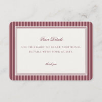Wine Vineyard Club Old Money Details Card Insert
