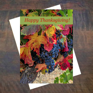 Wine Vineyard Happy Thanksgiving Card