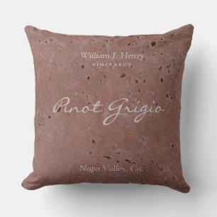 Wine Vineyard Red Throw Pillow