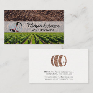 Wine Vineyards   Soil Business Card