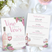 Wine Vino Before Vows Bachelorette Party