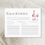 Wine Vino Before Vows Bridal Shower Recipe Cards<br><div class="desc">Wine Vino Before Vows Bridal Shower Recipe Cards</div>