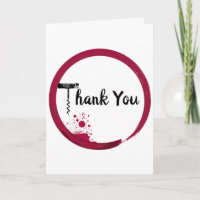 Wine Vino Thank You Cards