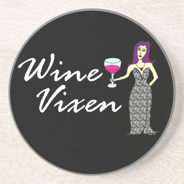 Wine Vixen Wickedly Dark Coaster (Front)