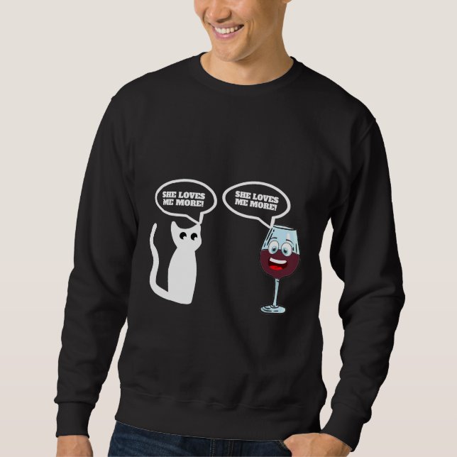Wine Vs Cat Sweatshirt (Front)
