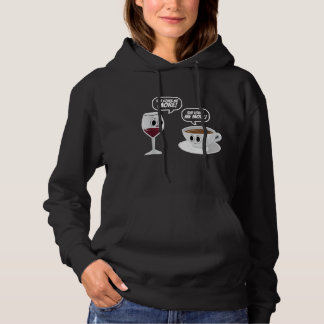 Wine VS Coffee Funny Mother's Day Gift For Mum Hoodie