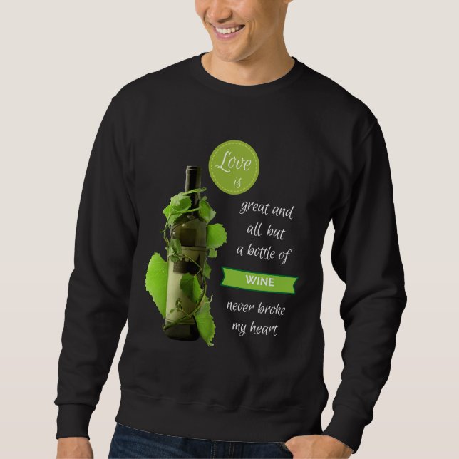 Wine Wine Tasting Bottle Of Wine Scoop Sweatshirt (Front)