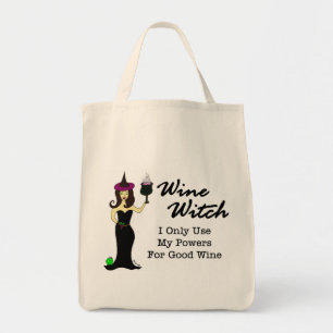 Wine Witch Shopping Bag