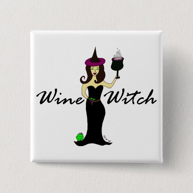Wine Witch Square 15 Cm Square Badge (Front)