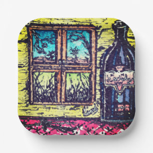 Wine With a View Paper Plate