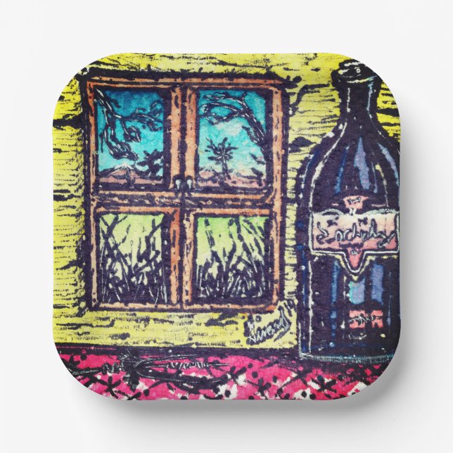 Wine With a View Paper Plate (Front)