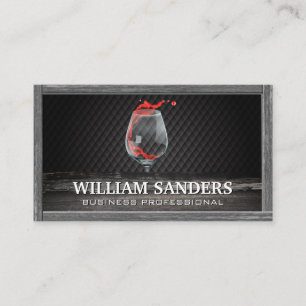 Wine   Wood Trim Border Business Card