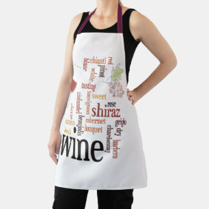 Wine Word Cloud Design Apron