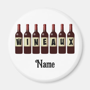 Wineaux Red Wine Bottles Lined Up Customised Magnet