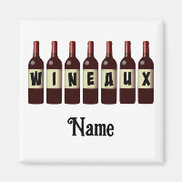 Wineaux Red Wine Bottles Lined Up Customised