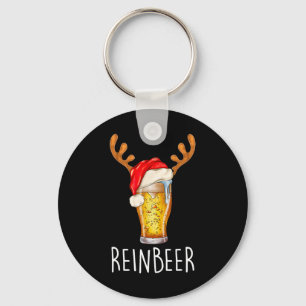 Winedeer Reinbeer Santa Hat Reindeer Couple Xmas M Key Ring