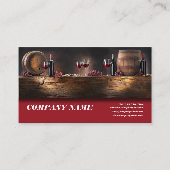 Winemaker Winery Taster Business Card Sommelier (Front)