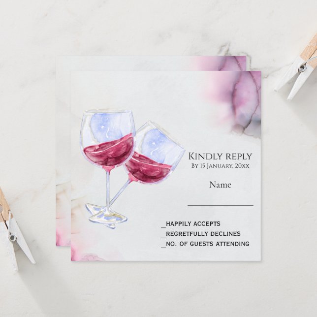 Winery bridal shower  invitation (Front/Back In Situ)