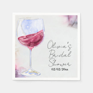Winery bridal shower napkin