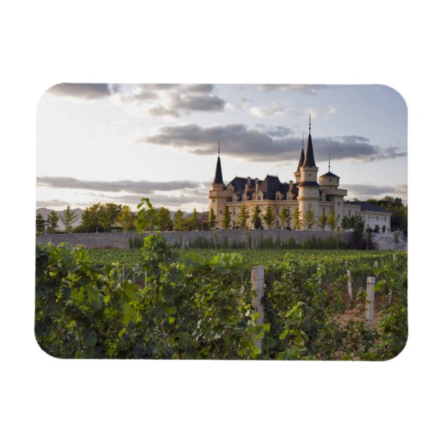 Winery building seen from the vineyard at magnet (Horizontal)