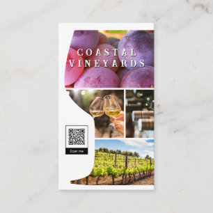 Winery Experience Vineyard QR Code Business Ca Business Card