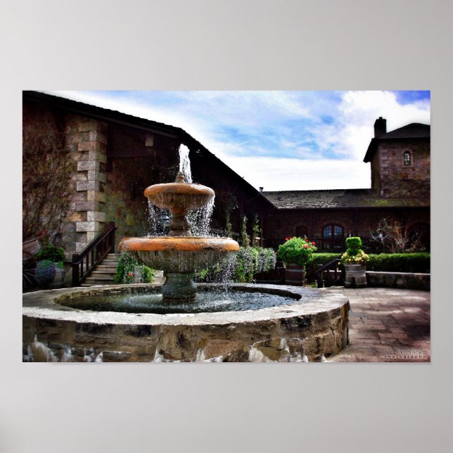 Winery Fountain Poster (Front)