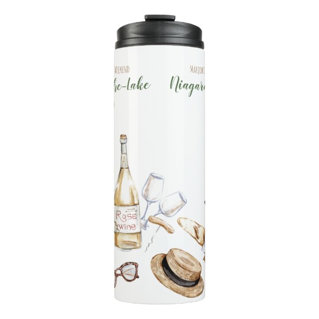 Winery Girls' Weekend Bachelorette Party Thermal Tumbler (Front)