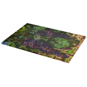 Winery Grapevine sunny tuscany vineyard grapes Cutting Board