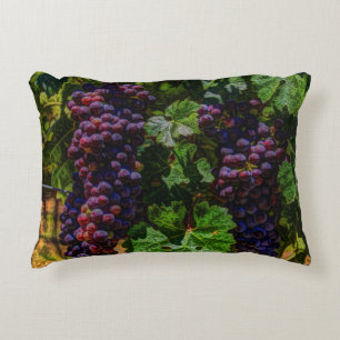 Winery Grapevine sunny tuscany vineyard grapes Decorative Cushion