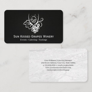 Winery Hand Drawn Illustration   Events   Catering Business Card