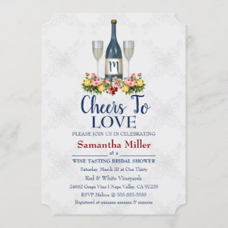 Winery Or Wine Bridal Shower Invitation