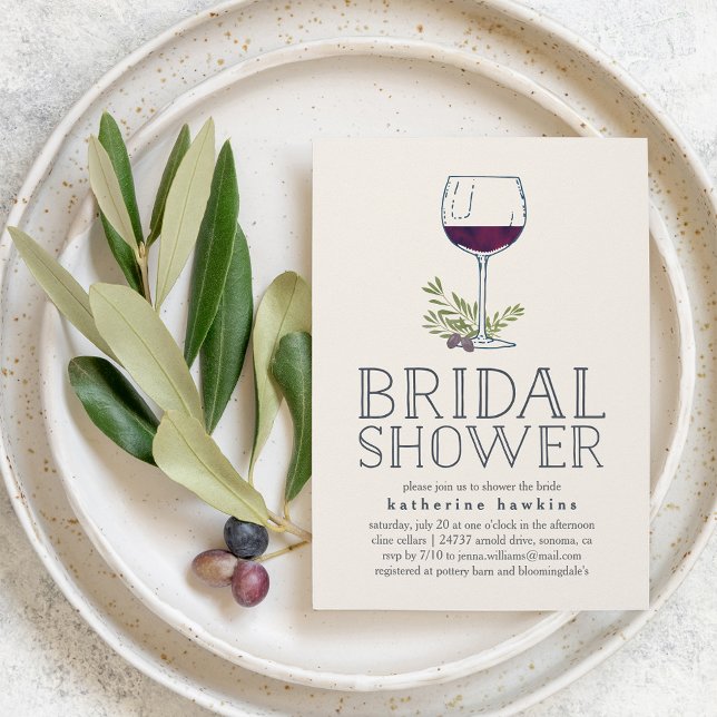 Winery or Wine Tasting Bridal Shower Invitation (Creator Uploaded)