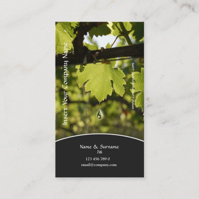 Winery vineyard grape business profile card (Front)