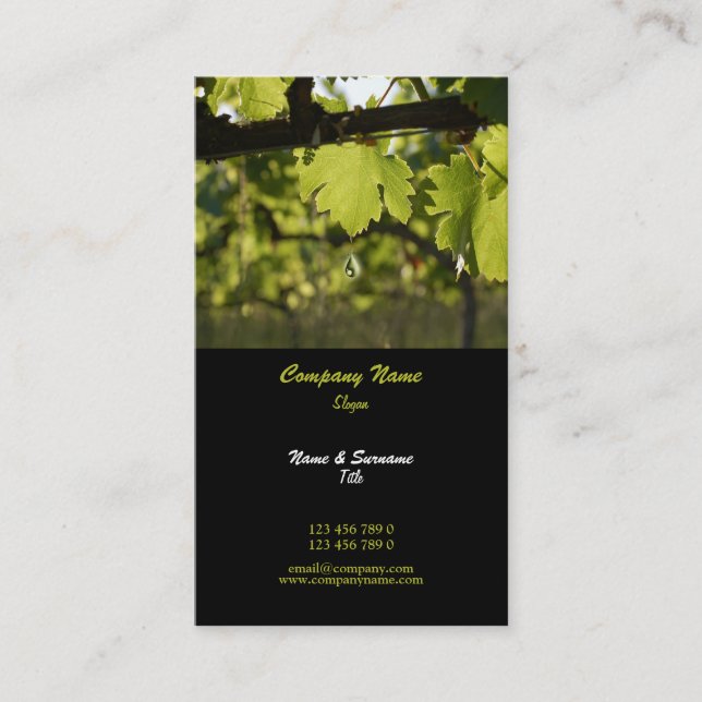 Winery vineyard grape business profile card (Front)