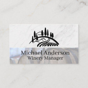 Winery Vineyard Landscape Business Card